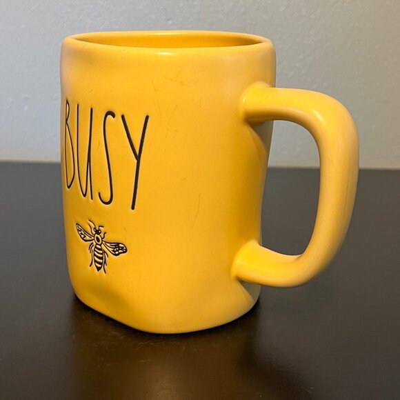 Rae Dunn BUSY BEE 🐝 Artisan Collection by Magenta Yellow Mug w/ Bumblebee  🐝 - Picture 4 of 12